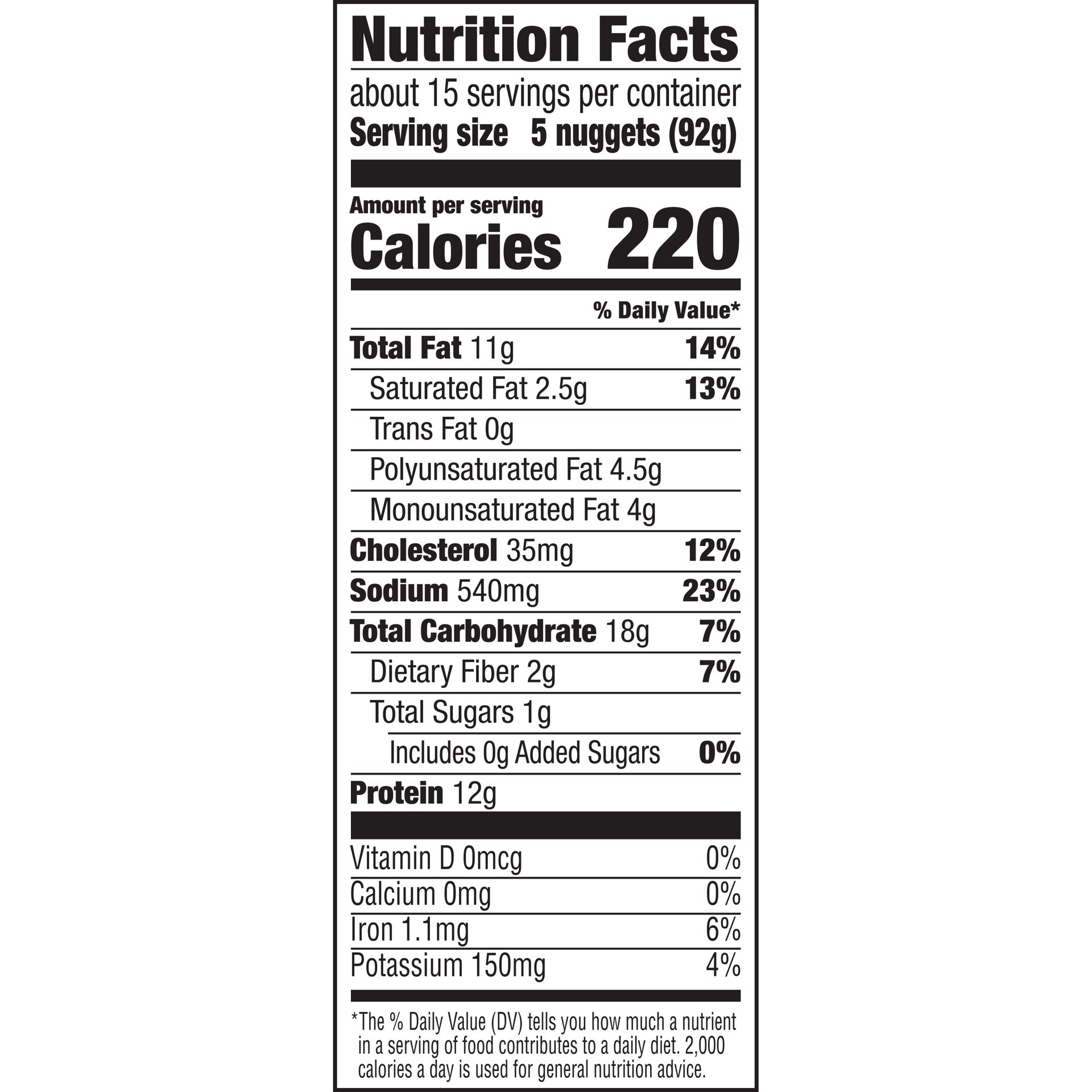 slide 3 of 5, Banquet Frozen Meal, Chicken Nuggets Made With 100% Natural* Chicken, 48 oz., 48 oz