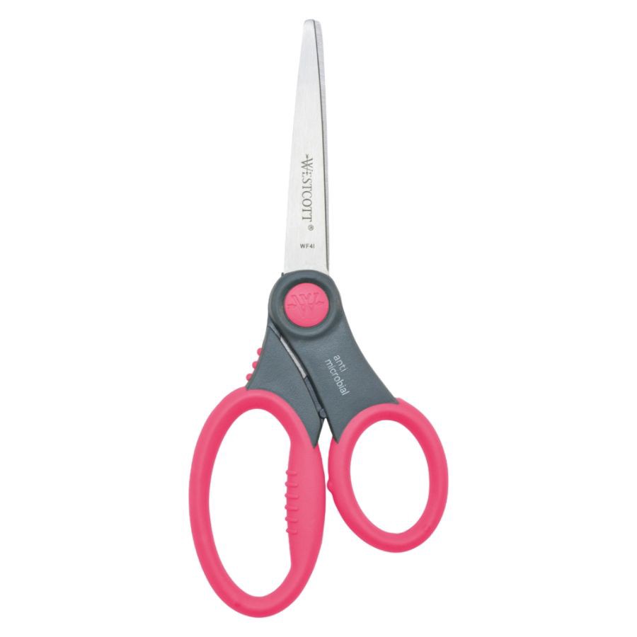 slide 2 of 4, Westcott Student Scissors with Anti-Microbial Protection, Pointed, Assorted Colors, 7 in