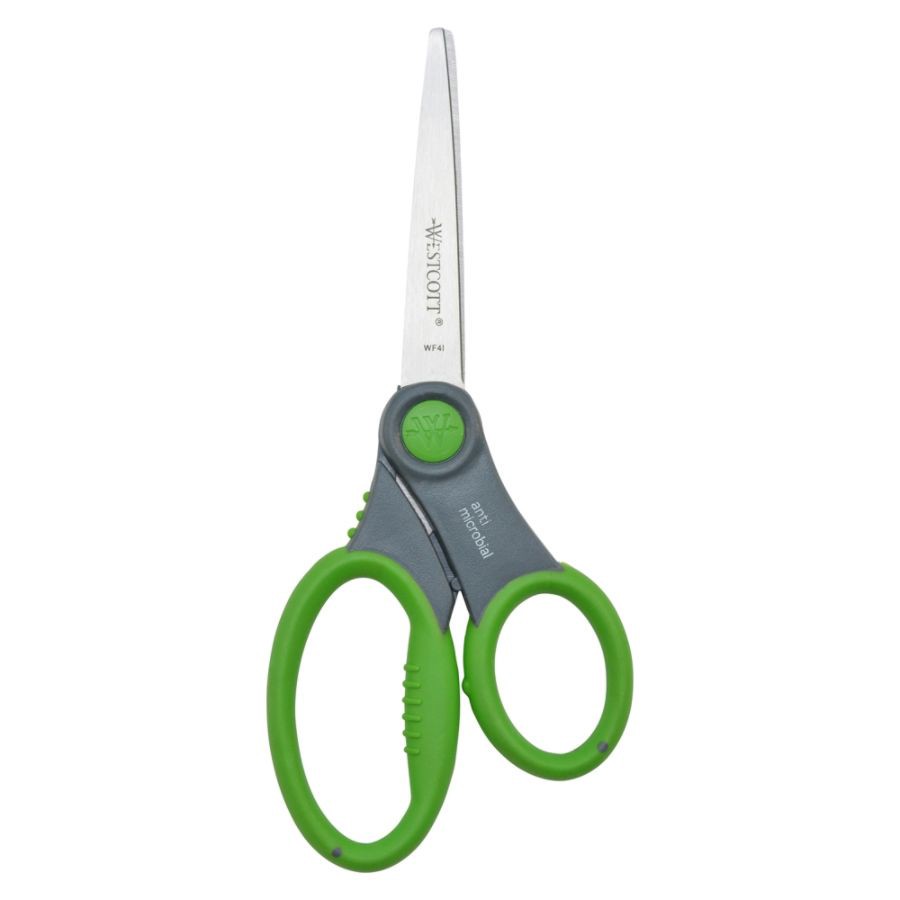 slide 3 of 4, Westcott Student Scissors with Anti-Microbial Protection, Pointed, Assorted Colors, 7 in