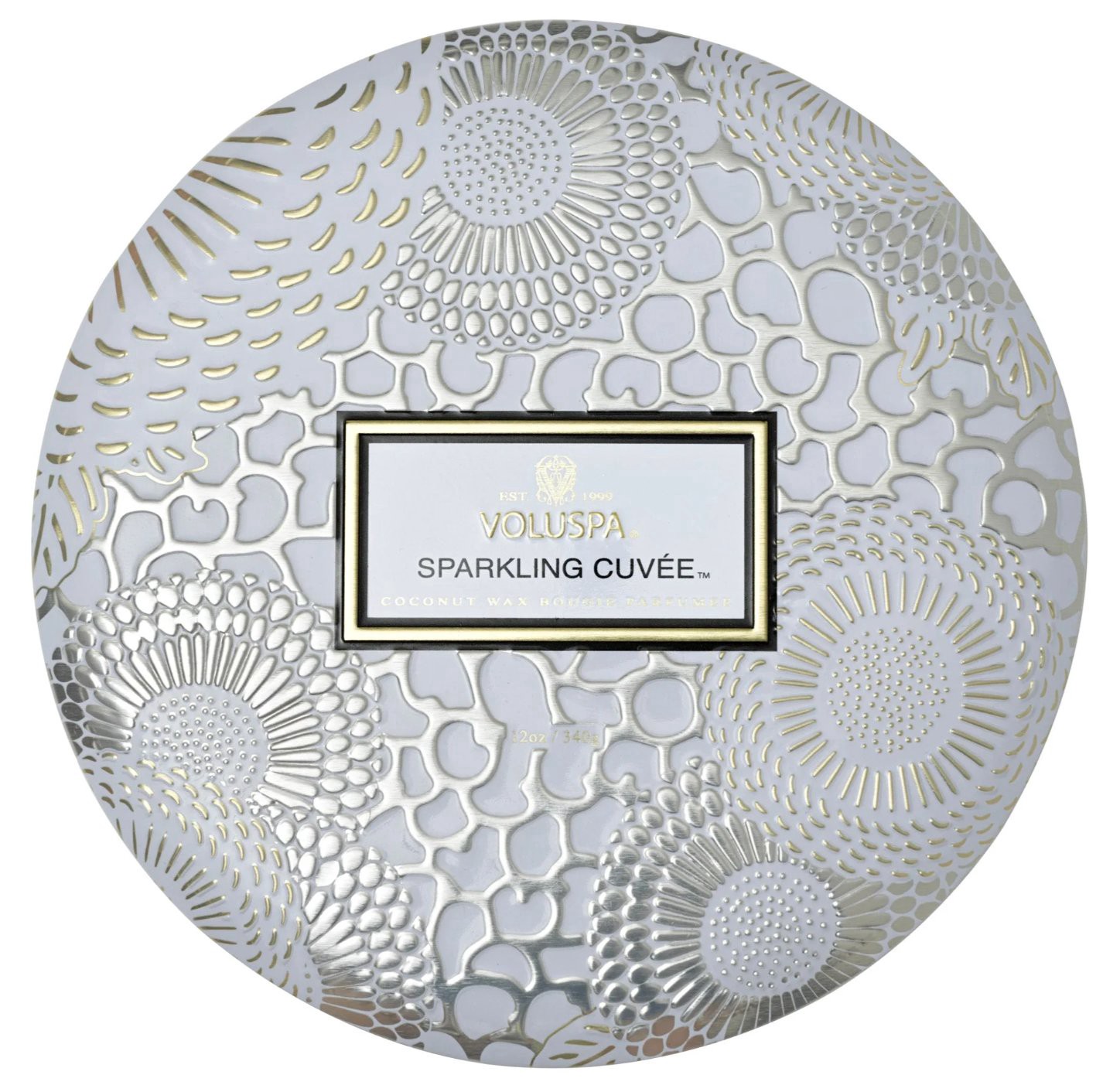 slide 1 of 1, Voluspa Sparkling Cuvee 3-Wick Tin Candle, 12 oz