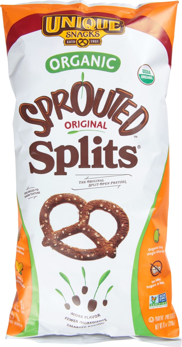 slide 6 of 9, Unique Snacks Splits Sprouted Organic Original Pretzels 8 oz, 8 oz
