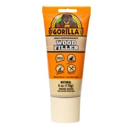 Gorilla Wood Filler Tube - Natural Wood Finish, 6 oz
