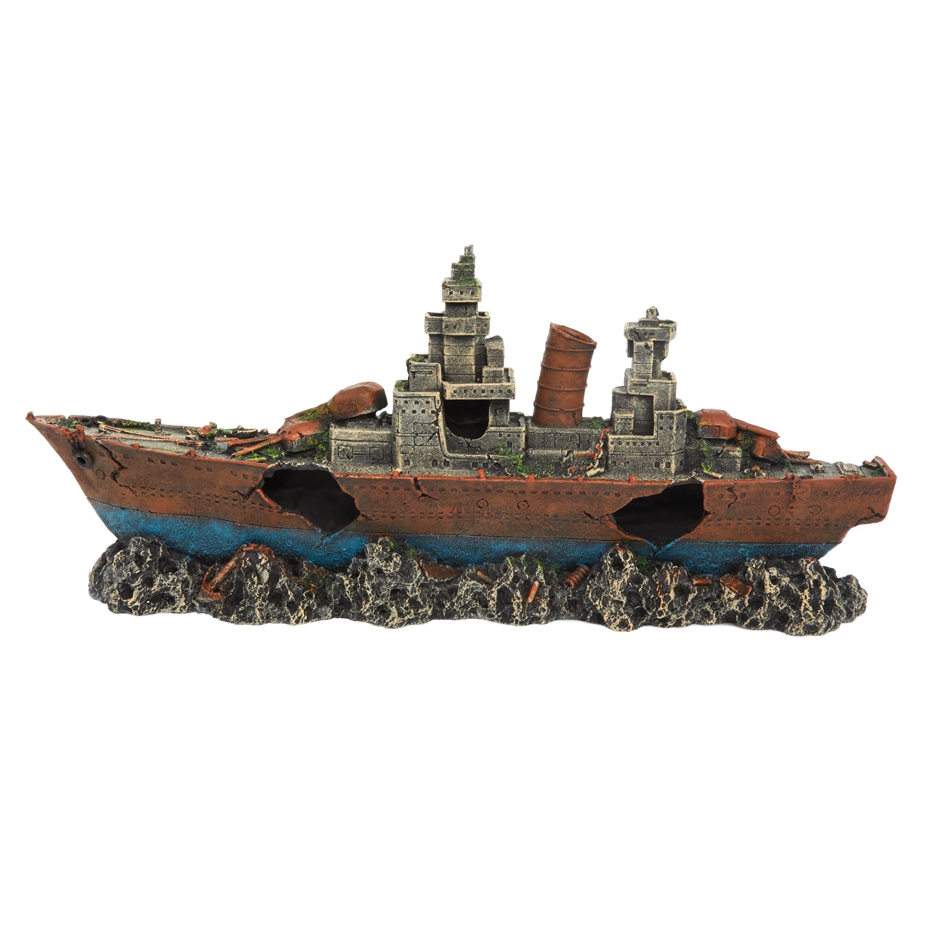 Top Fin Battle Ship Aquarium Ornament 1 ct Shipt