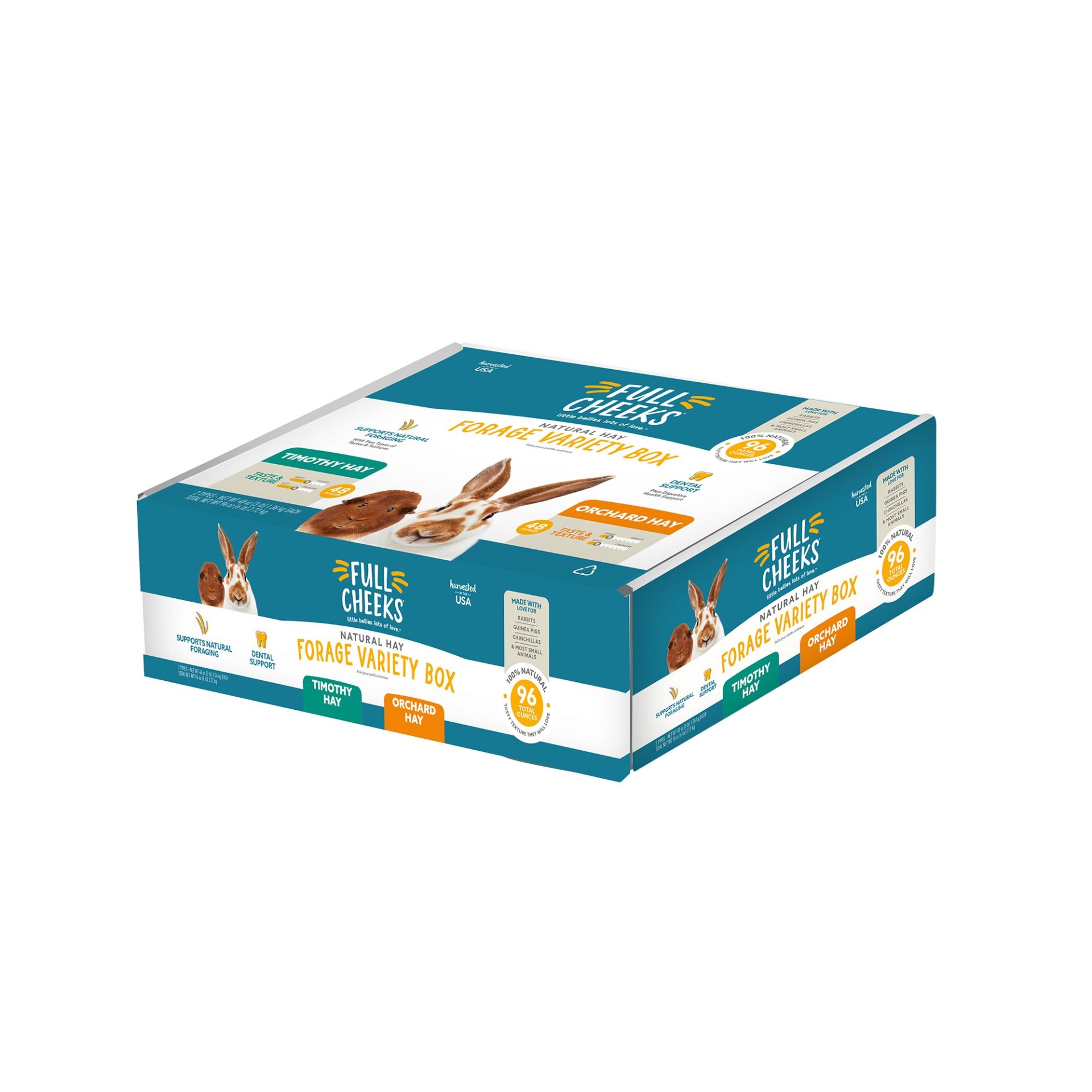 Full Cheeks Forage Hay Variety Box - Timothy & Orchard Hay 96 oz | Shipt