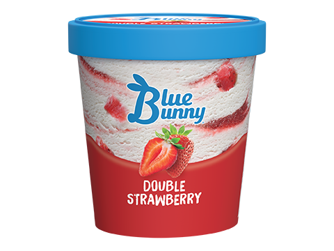 slide 2 of 7, Blue Bunny Double Strawberry Frozen Dessert, 14 oz