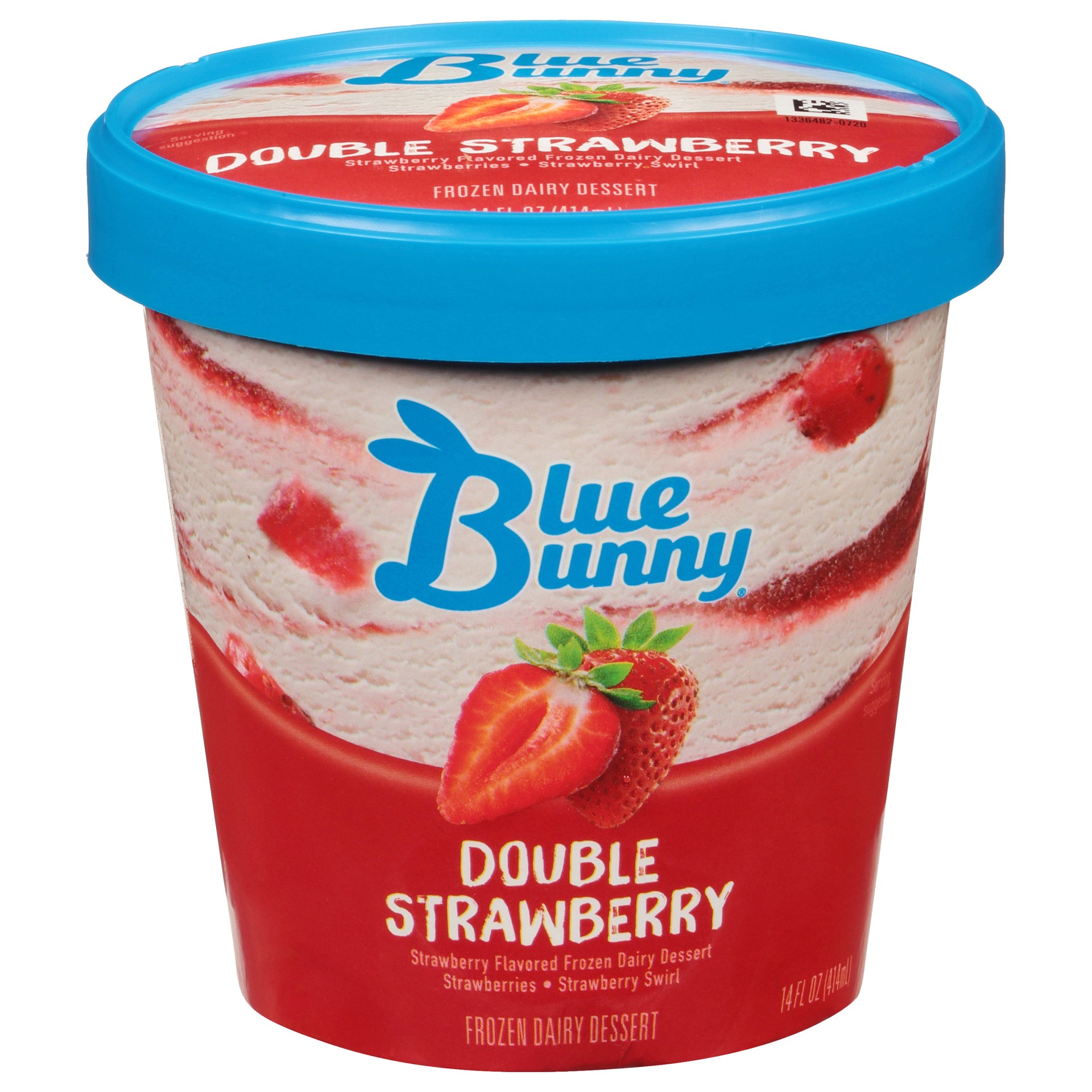 slide 3 of 7, Blue Bunny Double Strawberry Frozen Dessert, 14 oz