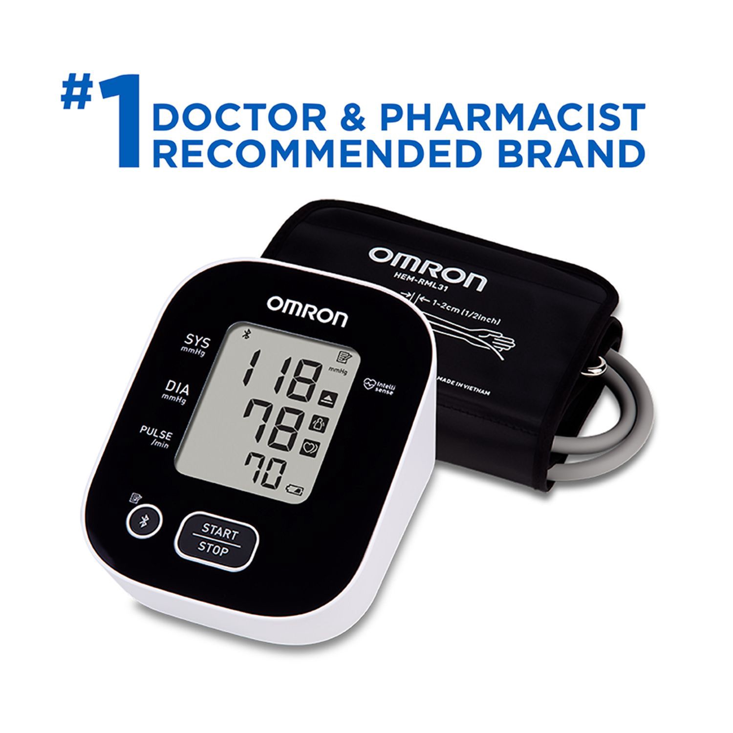 slide 9 of 9, Omron Series 3 Upper Arm Blood Pressure Monitor with Bluetooth, 1 ct