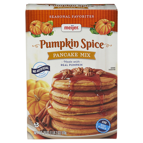 slide 1 of 1, Meijer Pumpkin Spice Pancake Mix, 18 oz