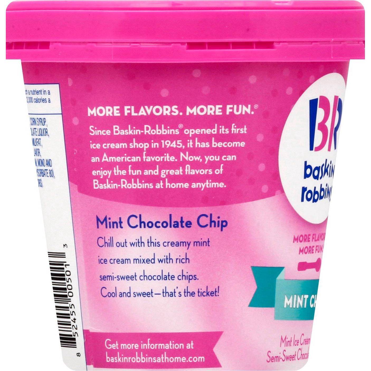 slide 2 of 11, Baskin-Robbins Mint Chocolate Chip Ice Cream 14 fl oz, 14 fl oz