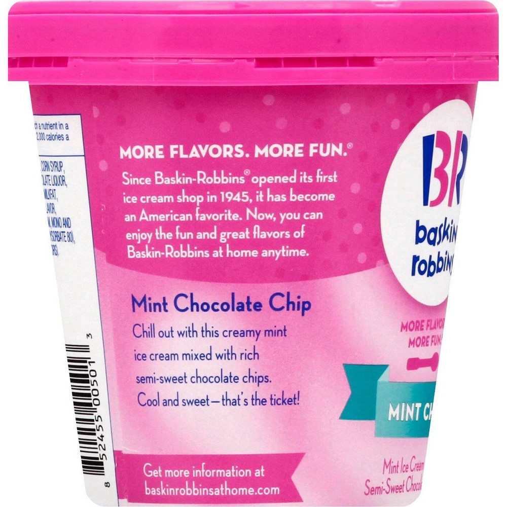 slide 4 of 11, Baskin-Robbins Mint Chocolate Chip Ice Cream 14 fl oz, 14 fl oz