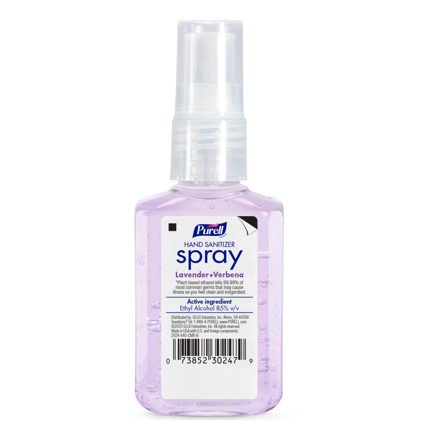 slide 4 of 5, PURELL Advanced Hand Sanitizer Spray, Lavender and Verbena, 2 fl oz Travel Sized Pump Bottle, 2 oz