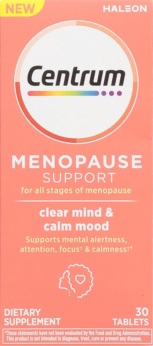 slide 14 of 15, Centrum Clear Mind and Calm Mood Menopause Support Tablets, With Clinically Studied enXtra™, 30 Count, 30 ct