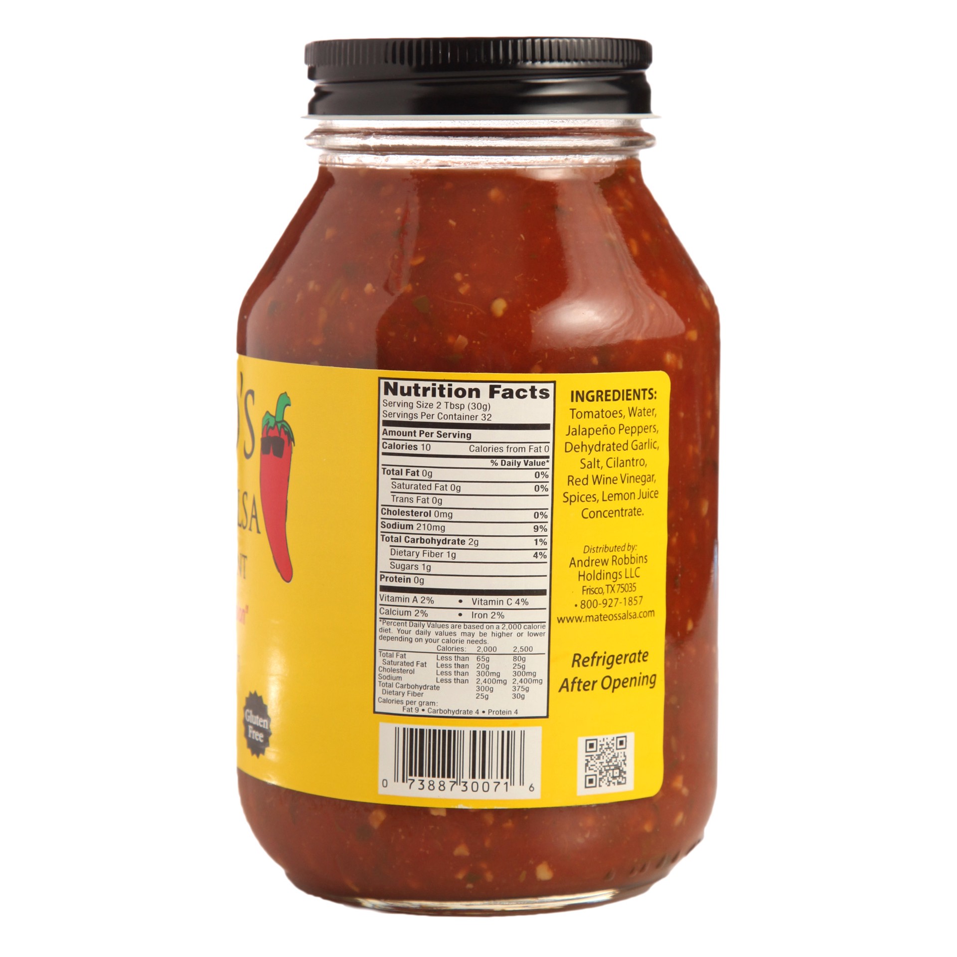 slide 2 of 2, Mateo's Gourmet Salsa Medium, 32 oz, 