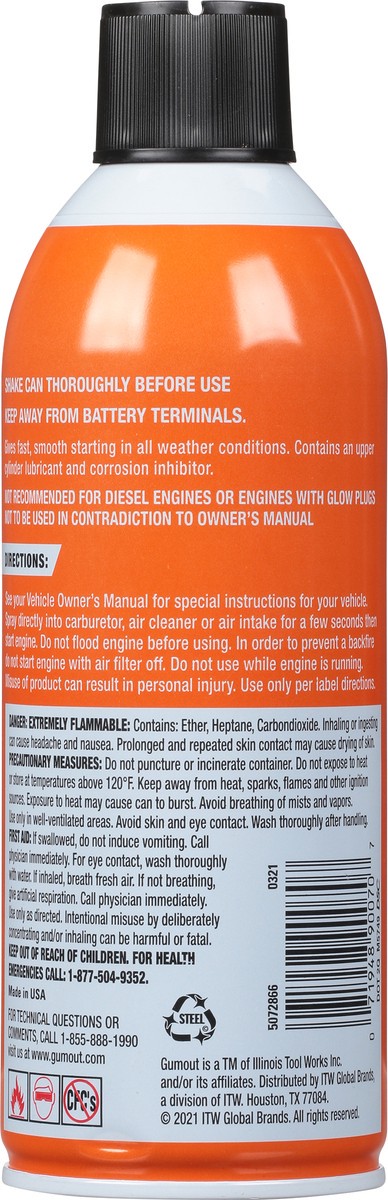 slide 10 of 10, Gumout Starting Fluid 11 oz, 11 oz