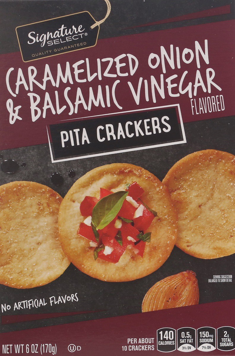 slide 9 of 9, Signature Select Caramelized Onion & Balsamic Vinegar Flavored Pita Crackers 6 oz, 6 oz