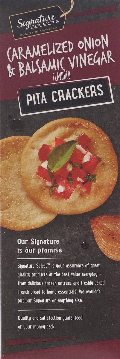 slide 7 of 9, Signature Select Caramelized Onion & Balsamic Vinegar Flavored Pita Crackers 6 oz, 6 oz