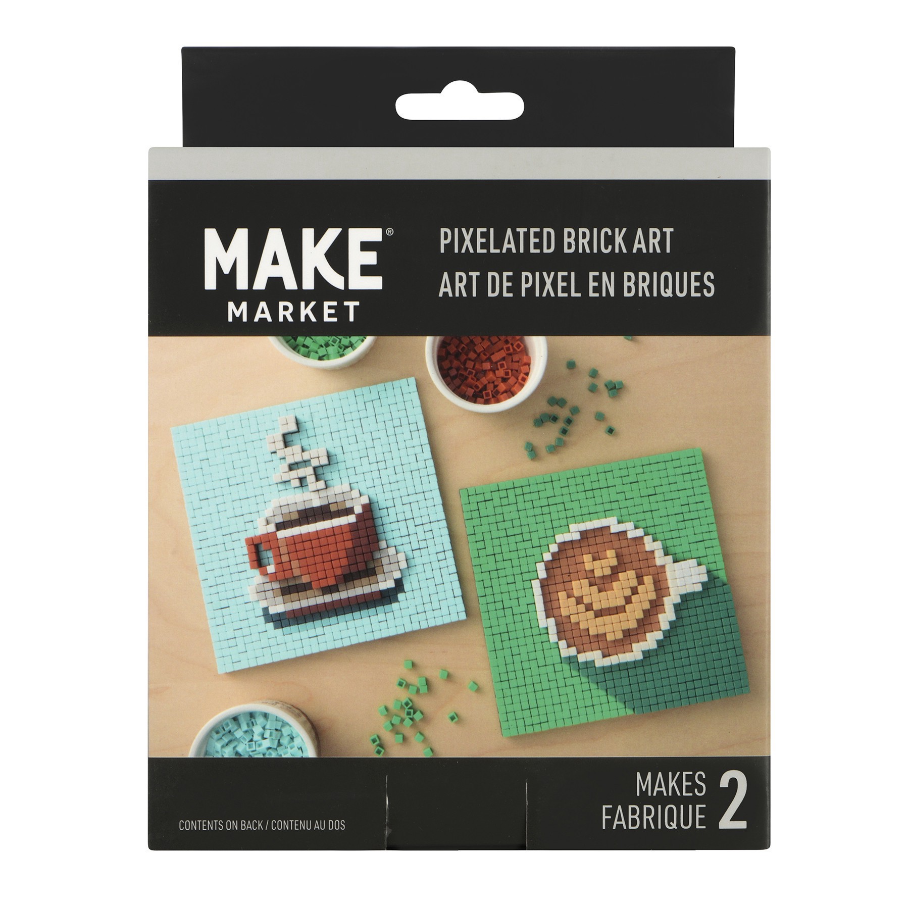 slide 4 of 9, Coffee Pixelated Brick Art Kit By Make Market, 5 in x 5 in