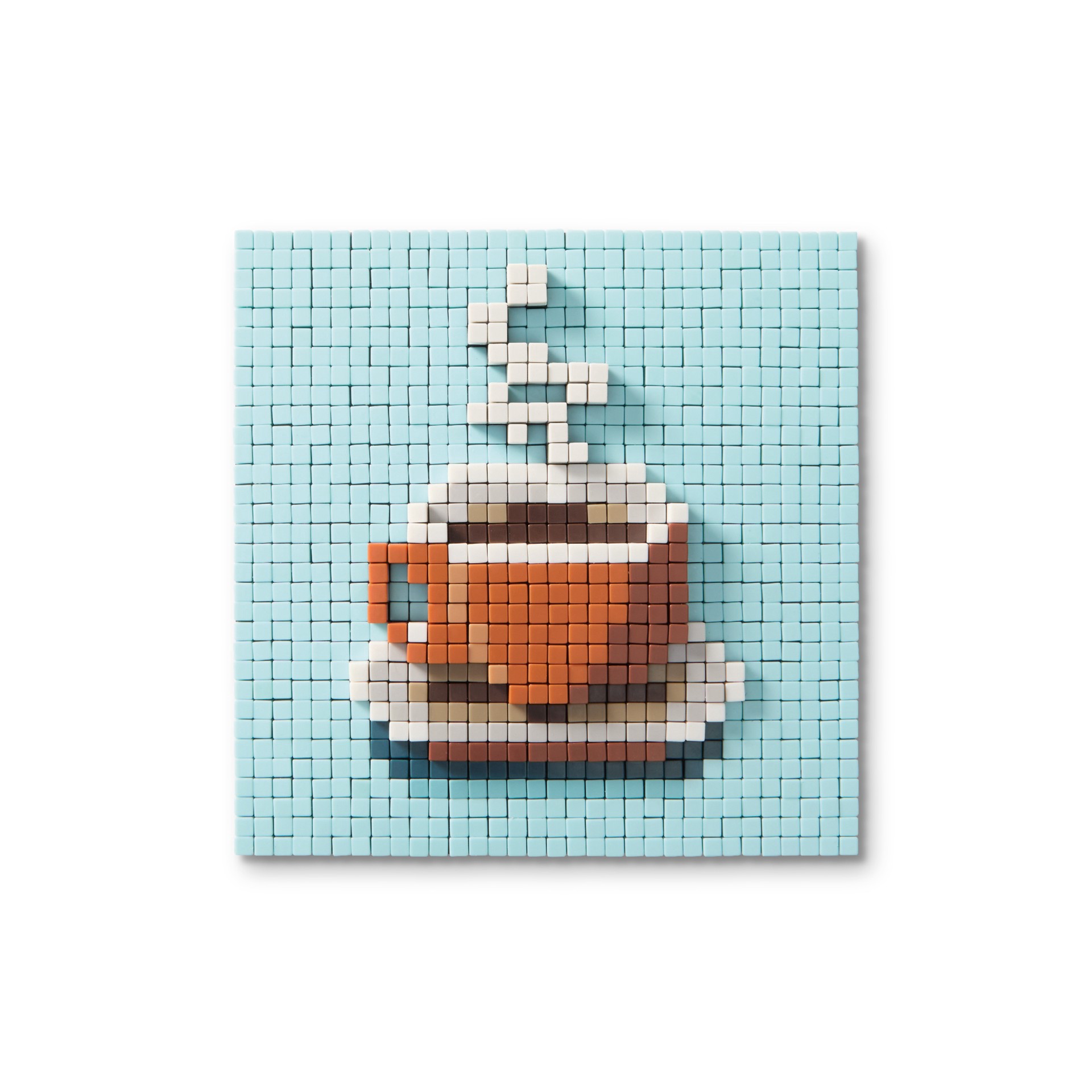 slide 3 of 9, Coffee Pixelated Brick Art Kit By Make Market, 5 in x 5 in