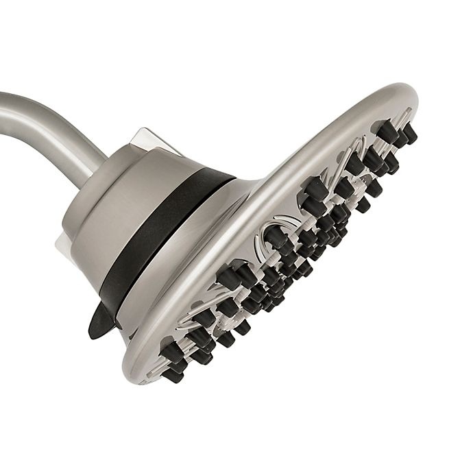 slide 4 of 5, Waterpik Fixed Mount 7-Spray Showerhead - Brushed Nickel, 1 ct