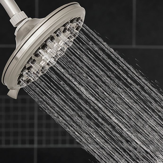 slide 3 of 5, Waterpik 6-Spray Showerhead with PowerPulse - Brushed Nickel, 1 ct