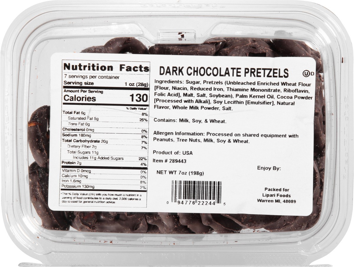 slide 14 of 14, JLM Manufacturing Dark Chocolate Pretzels 7 oz, 7 oz