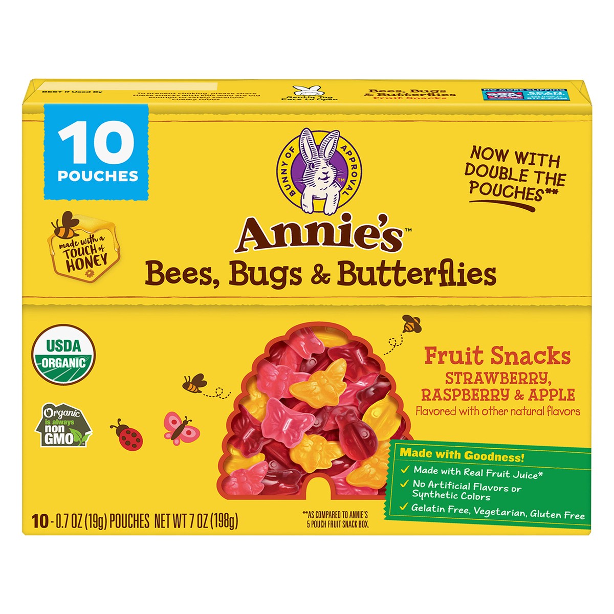 Annie's™ Organic Bees Bugs & Butterflies Fruit Flavored Snacks, 10