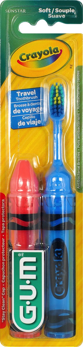 slide 3 of 4, G-U-M Crayola Travel Soft Toothbrush 1 ea, 1 ct