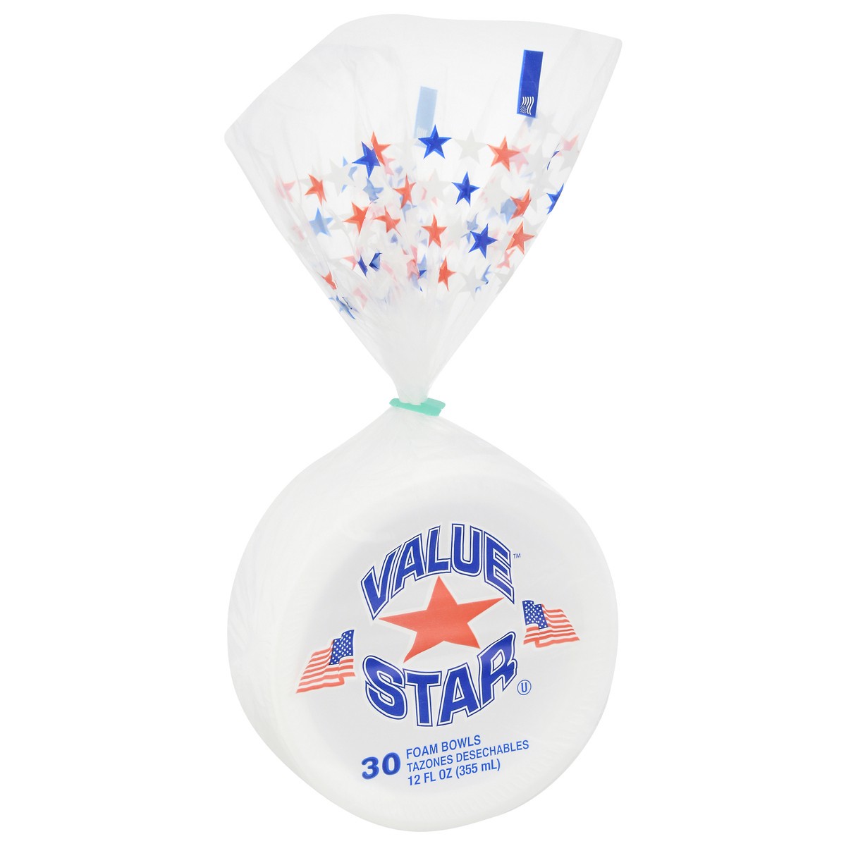 slide 2 of 9, Value Star Disposable Foam Bowls 12Oz, 30 ct