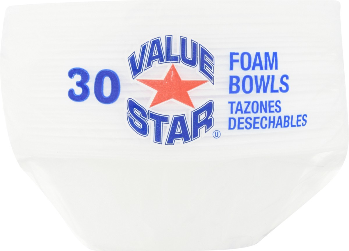 slide 4 of 9, Value Star Disposable Foam Bowls 12Oz, 30 ct