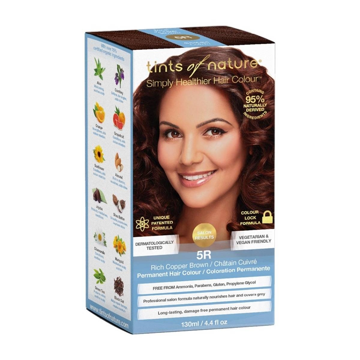 slide 1 of 1, Tints of Nature Permanent Hair Colour - 5R Rich Copper Brown, 1 ct