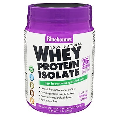 slide 1 of 1, Bluebonnet Nutrition Original 100% Natural Whey Protein Isolate, 1.1 lb