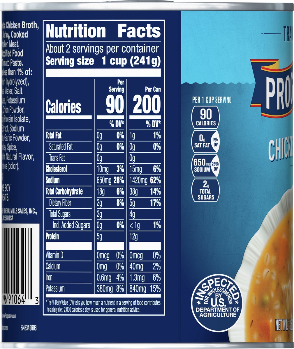 slide 8 of 13, Progresso Traditional Chicken Barley Soup, 18.5 oz., 18.5 oz