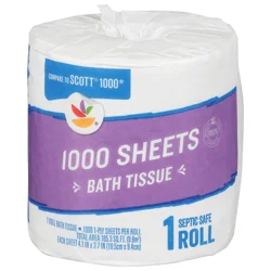 Giant 1000 Sheets 1-Ply Toilet Paper