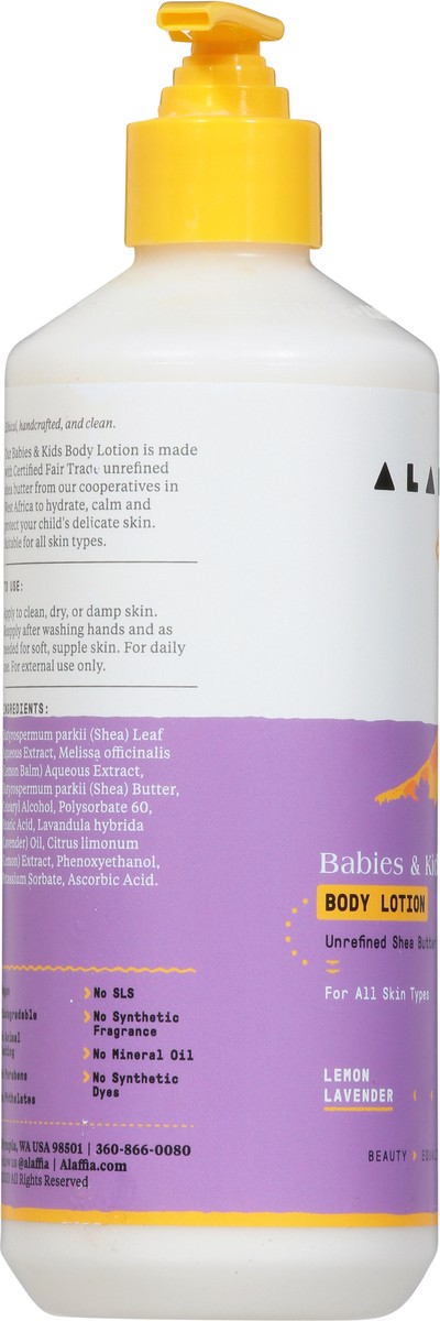 slide 7 of 9, Alaffia Lemon Lavender Babies & Kids Body Lotion, 16 fl oz