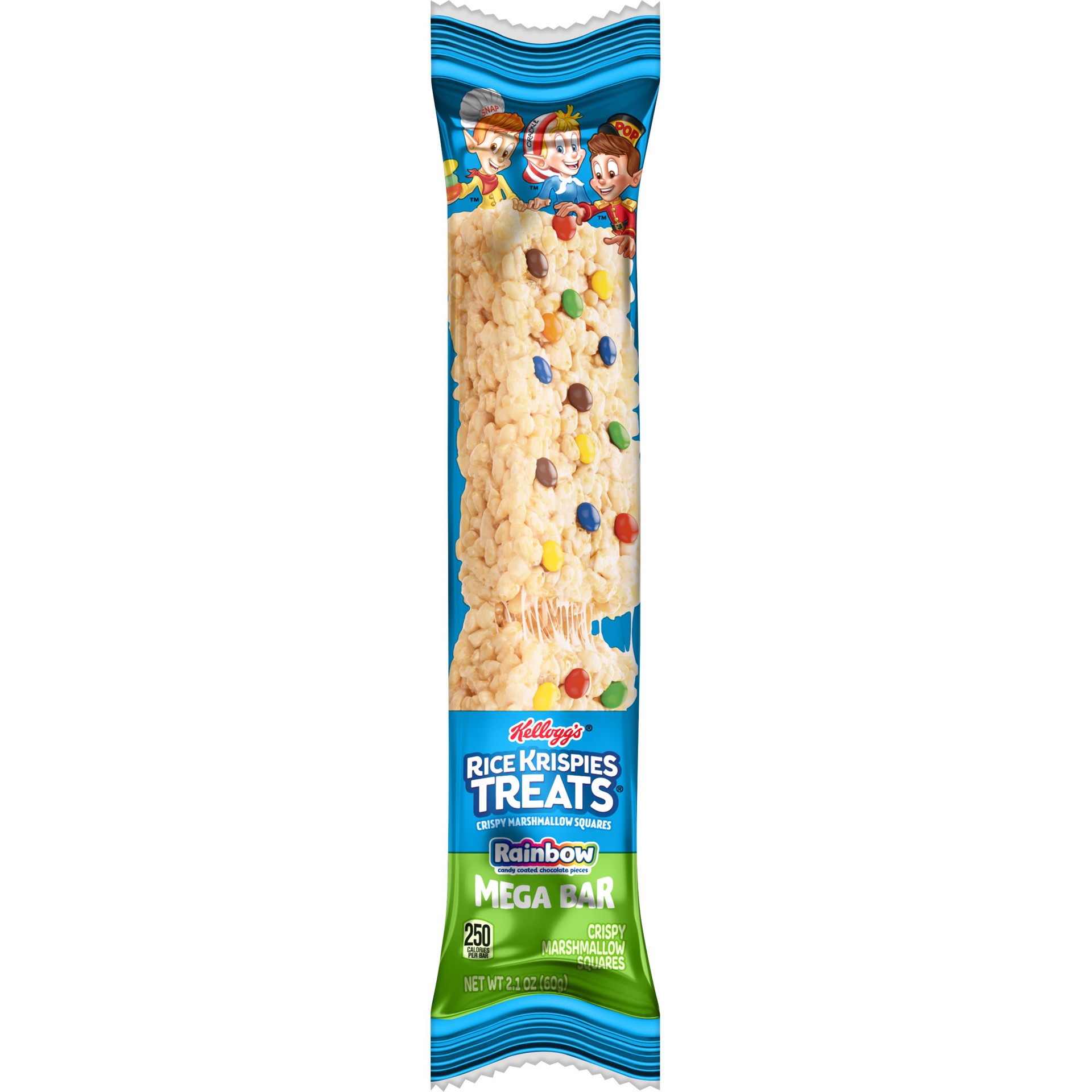 Rice Krispies Treats Mega Bars Rainbow Marshmallow Snack Bars 2.1 oz ...