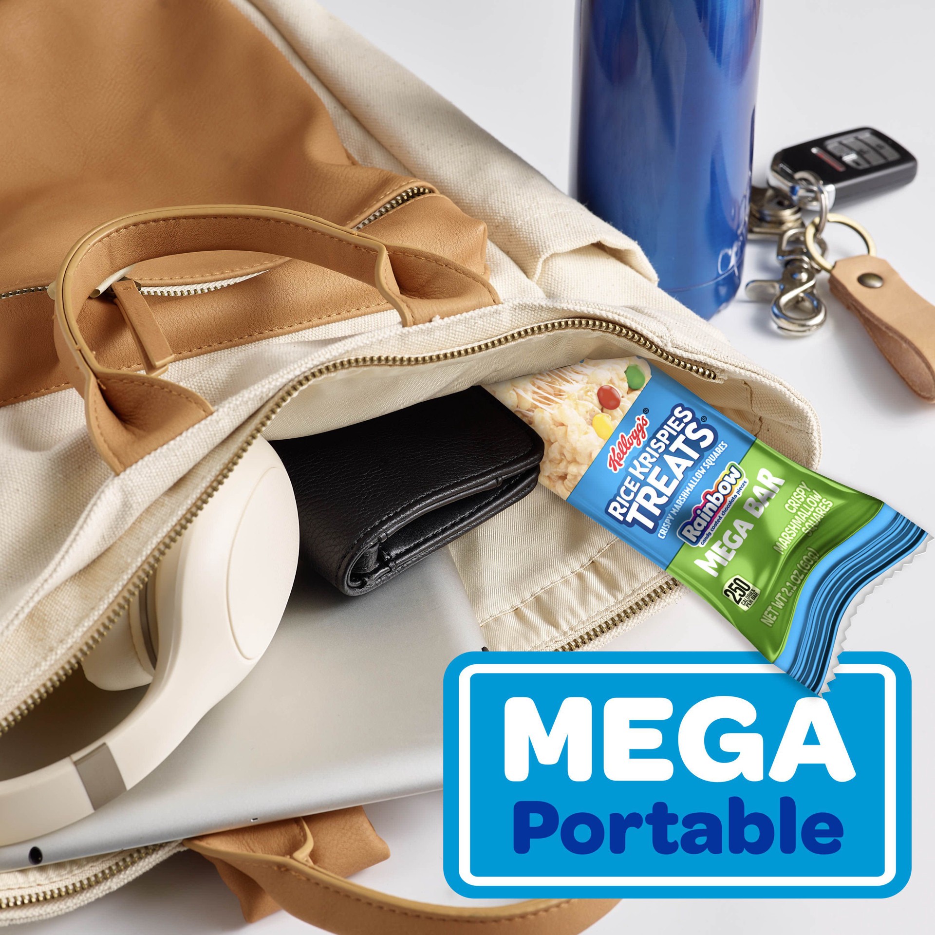 slide 4 of 5, Rice Krispies Treats Mega Bars Rainbow Marshmallow Snack Bars, 2.1 oz