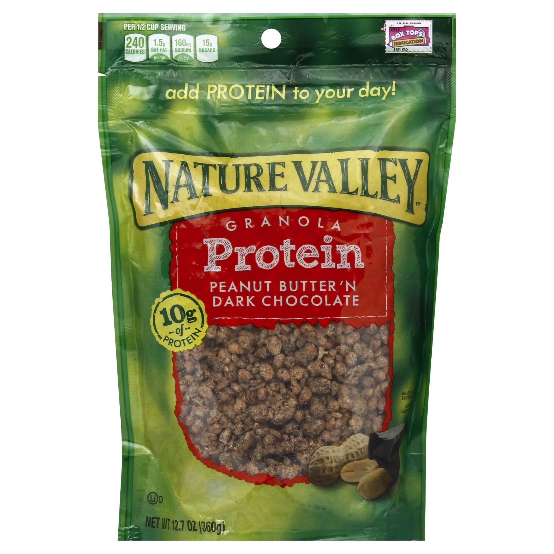 slide 1 of 6, Nature Valley Cereal Protein Peanut Butter 'n Dark Chocolate, 12.7 oz