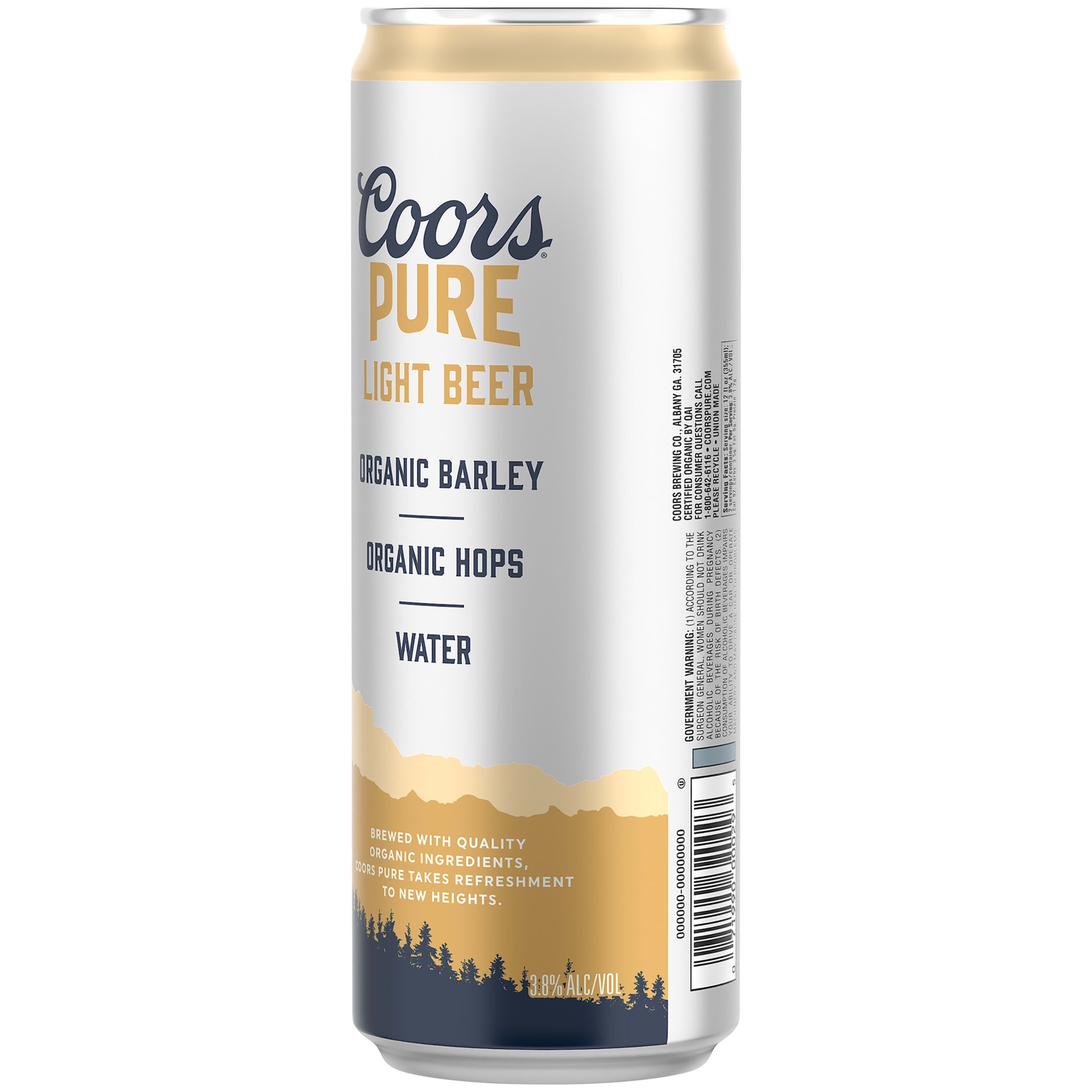 Coors Pure Light Beer, 3.8 Abv 24 fl oz Shipt