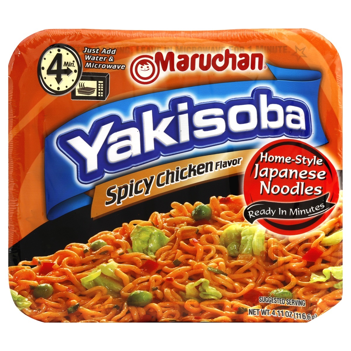 slide 1 of 1, Maruchan Spicy Chicken Yakisoba, 4.11 oz