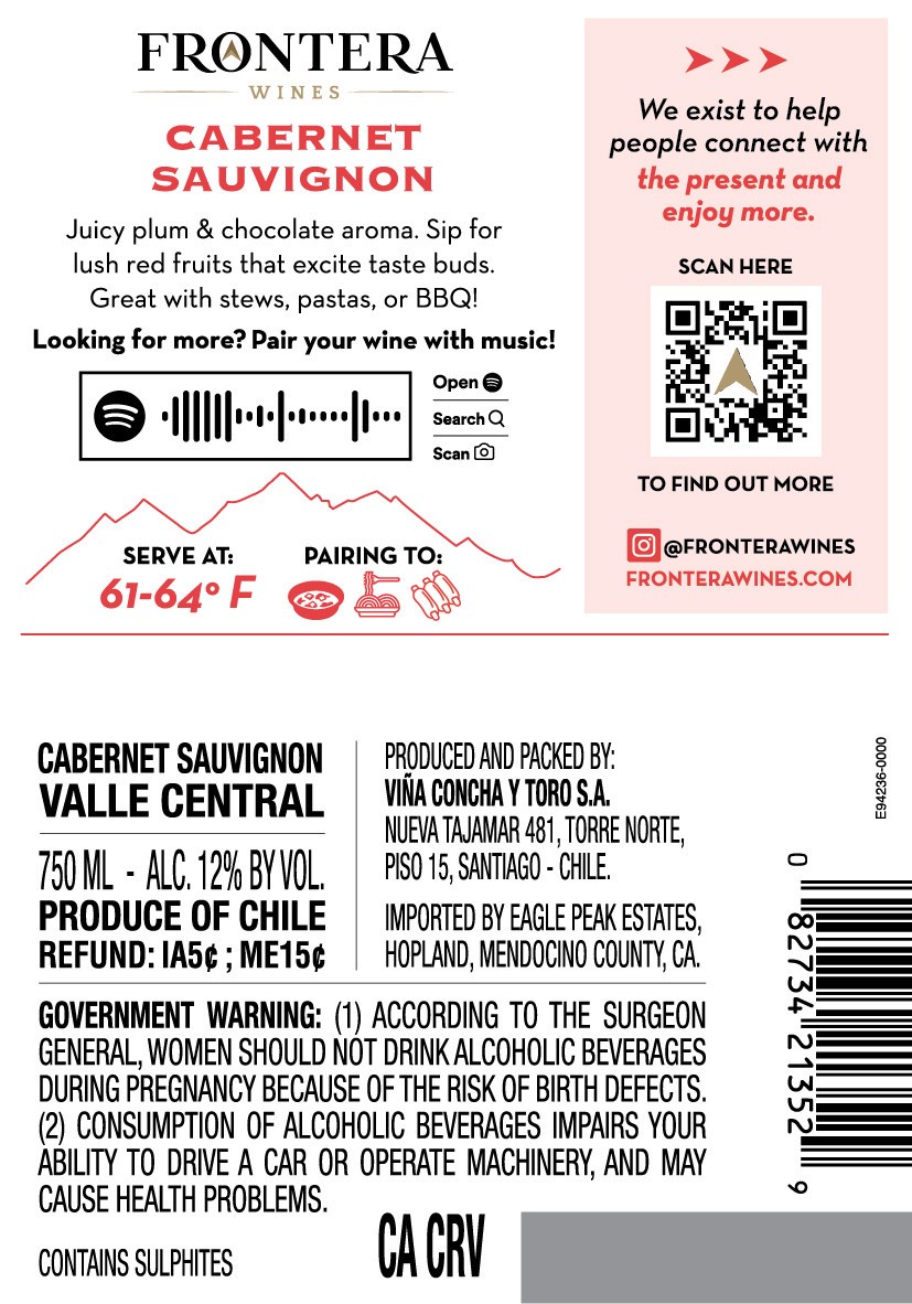 slide 2 of 4, Frontera Premium Frontera Cabernet Sauvignon, 750 ml