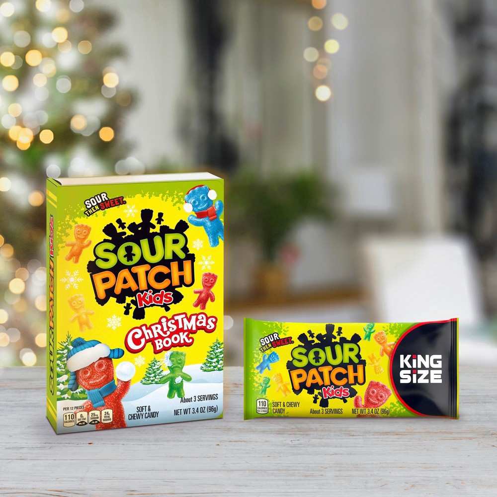 slide 11 of 13, SOUR PATCH KIDS Christmas Storybook, Holiday Candy Stocking Stuffer, 3.4 oz Box of Soft & Chewy Candy, 3.4 oz