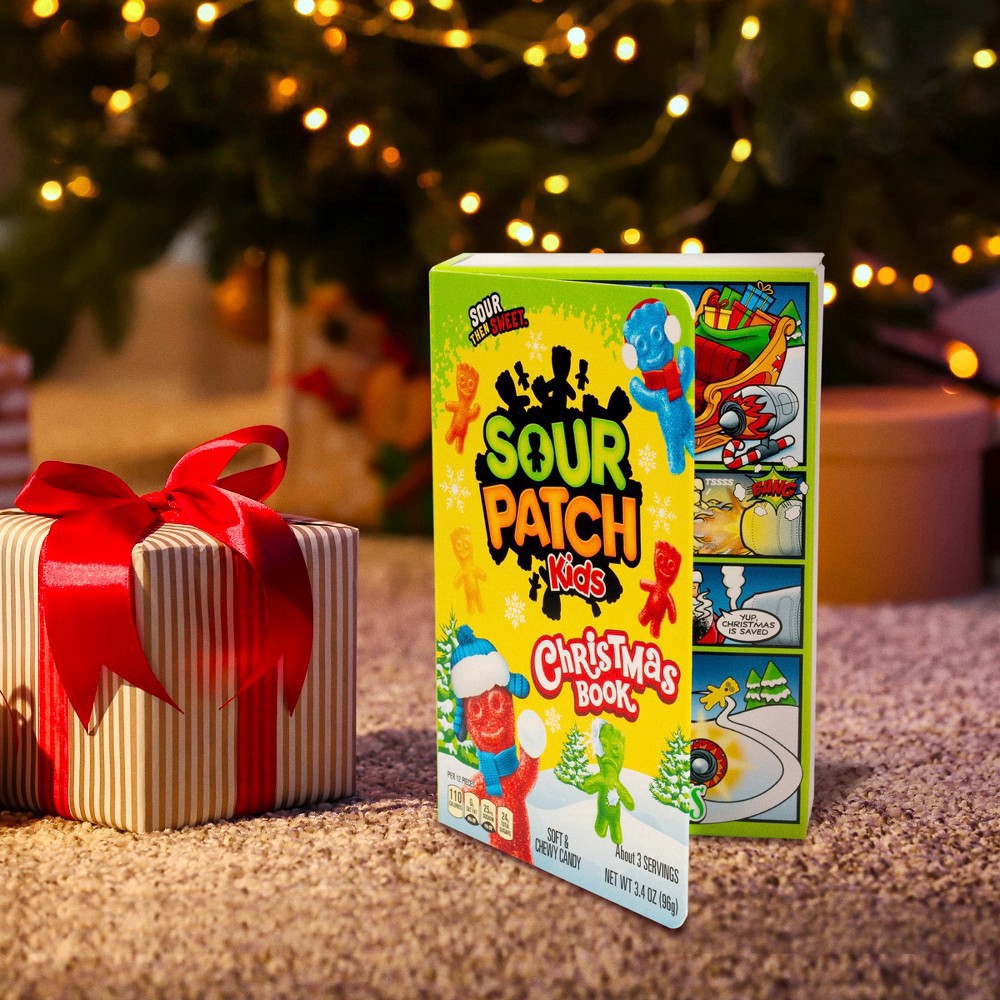 slide 12 of 13, SOUR PATCH KIDS Christmas Storybook, Holiday Candy Stocking Stuffer, 3.4 oz Box of Soft & Chewy Candy, 3.4 oz