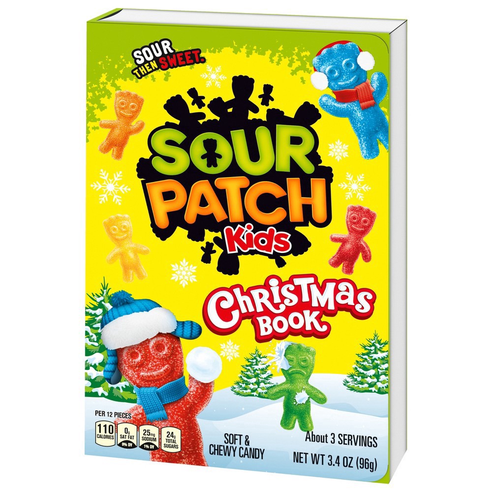 slide 9 of 13, SOUR PATCH KIDS Christmas Storybook, Holiday Candy Stocking Stuffer, 3.4 oz Box of Soft & Chewy Candy, 3.4 oz