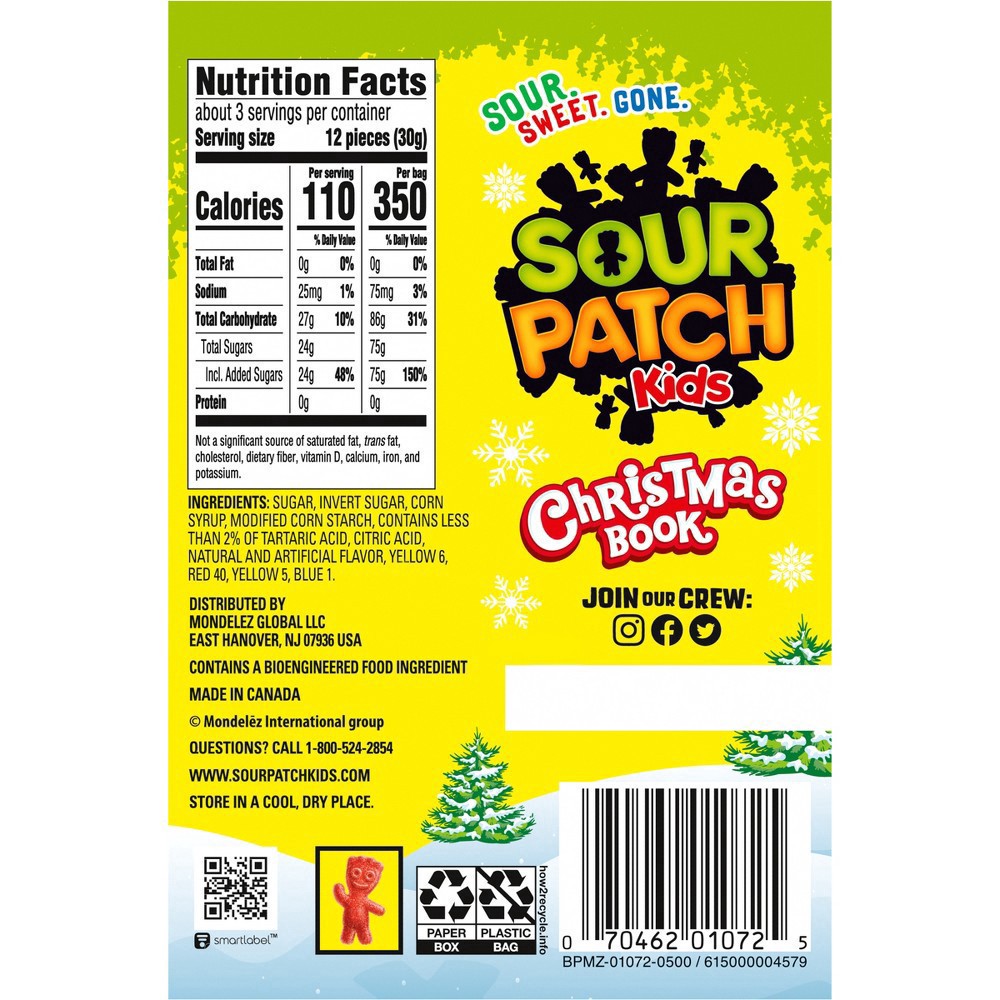 slide 7 of 13, SOUR PATCH KIDS Christmas Storybook, Holiday Candy Stocking Stuffer, 3.4 oz Box of Soft & Chewy Candy, 3.4 oz