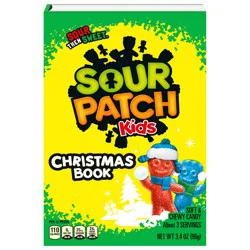 Sour Patch Kids Christmas Storybook, Holiday Candy Stocking Stuffer, 3.4 oz Box of Soft & Chewy Candy