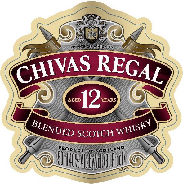 slide 3 of 5, Chivas Regal 12 Year Old Blended Scotch Whisky, 200 mL Bottle, 40% ABV, 200 ml
