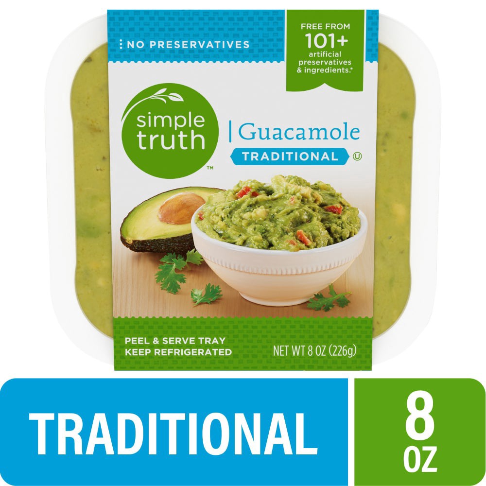 slide 1 of 5, Simple Truth Traditional Guacamole, 8 oz