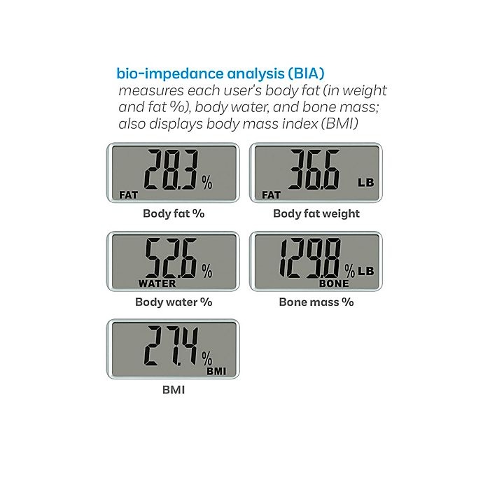 slide 5 of 5, Weight Watchers by Conair Body Analysis Digital Bathroom Scale, 1 ct