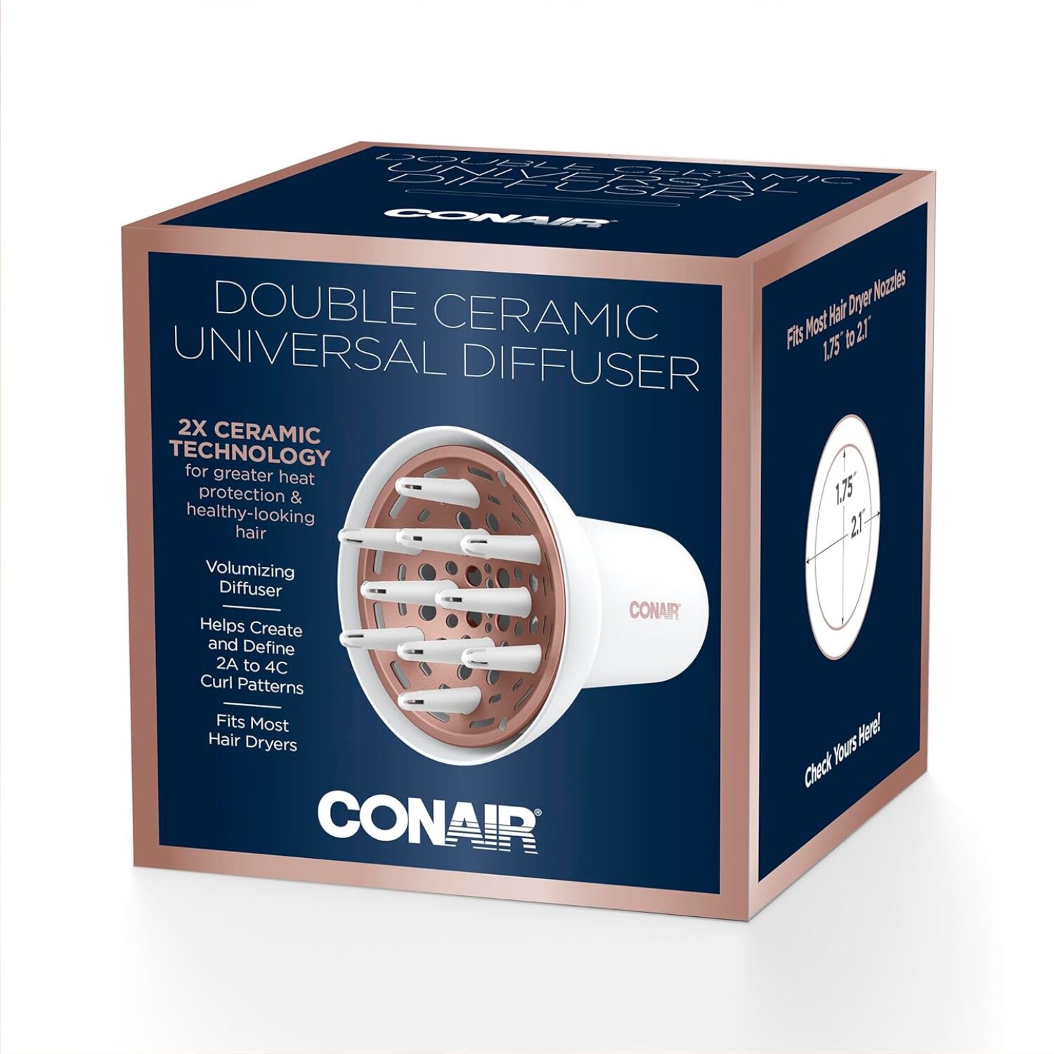 slide 3 of 4, Conair Double Ceramic Universal Diffuser, 1 ct