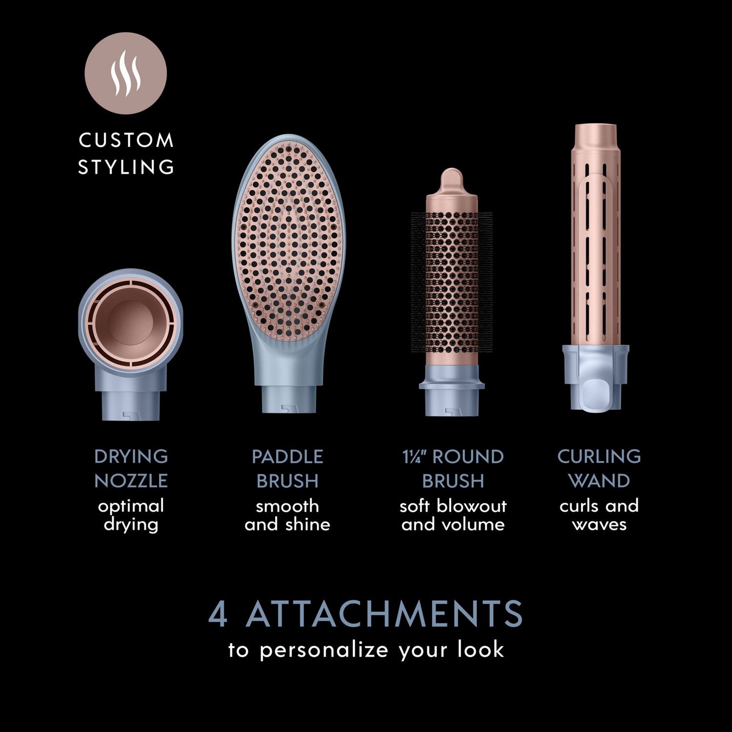 slide 3 of 4, Conair Infinitipro Digitalaire Styling Wand With Multiple Attachments, Blue, 1 ct